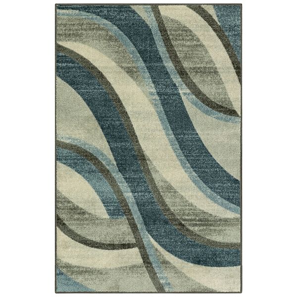 Maples Wave Blue Runner Rug Maples Rugs