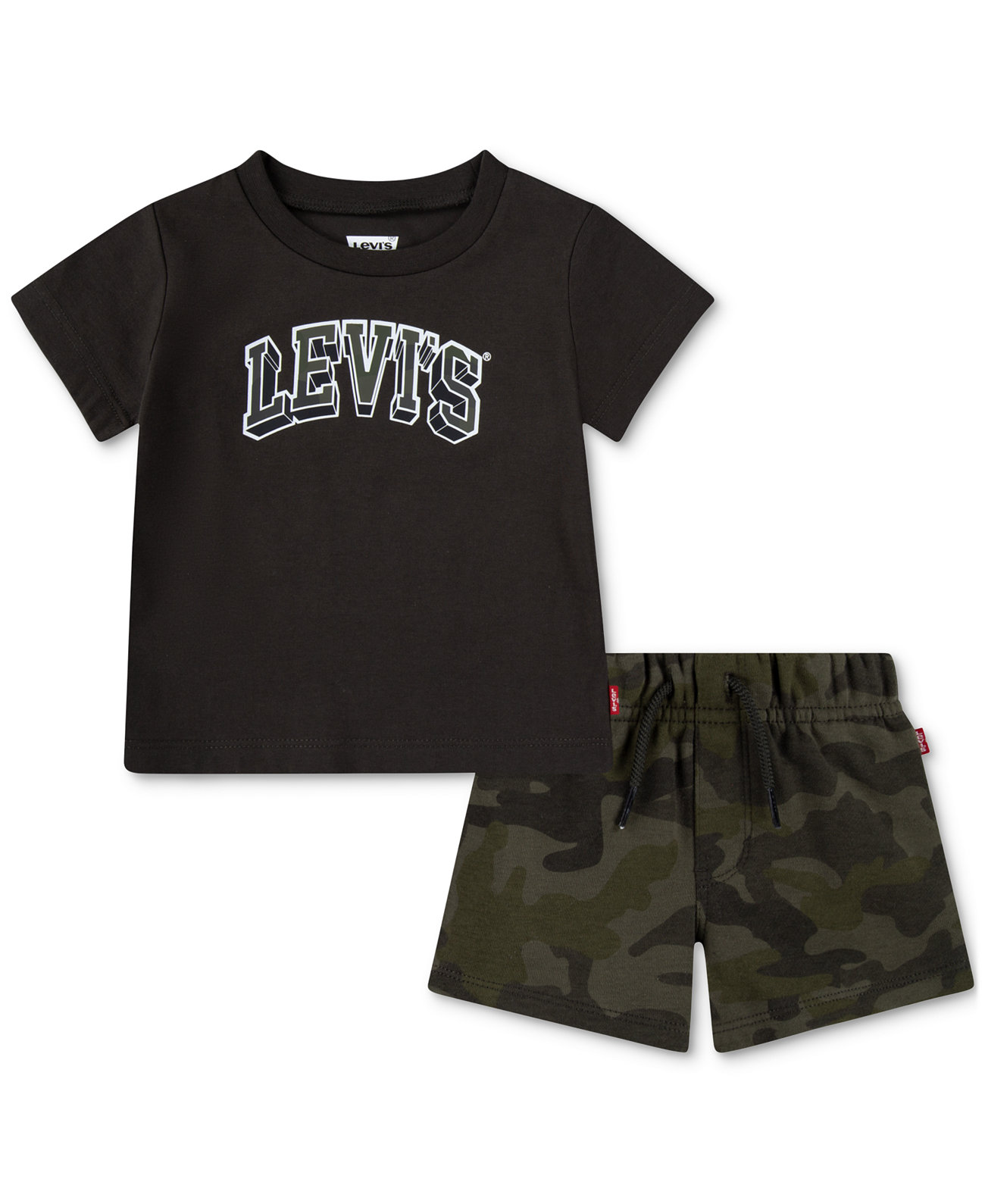 Levi’s® Baby 2-Pc. Logo T-Shirt & Camo Shorts Set Levi's®