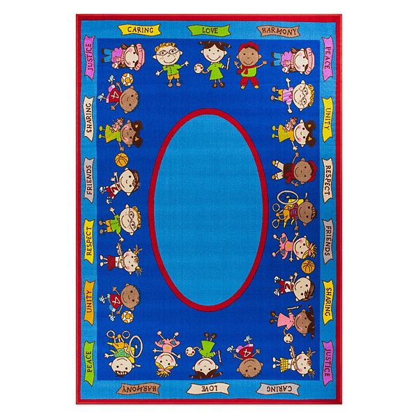 World Rug Gallery Isla Kids Educational Learning Non Slip Area Rug World Rug Gallery