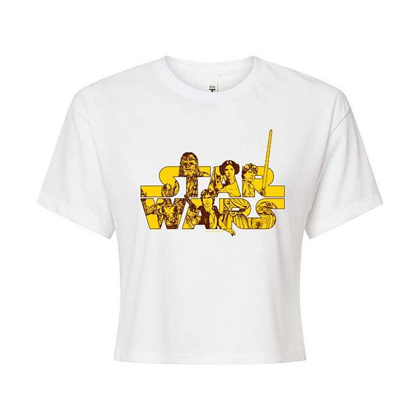 Juniors' Star Wars Group Logo Cropped Tee Star Wars