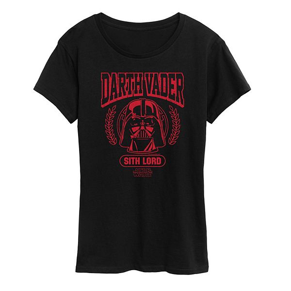 Women's Star Wars Darth Vadar Collegiate Graphic Tee Star Wars