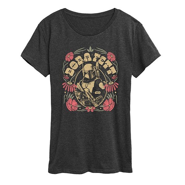 Women's Star Wars Boba Fett Floral Graphic Tee Star Wars