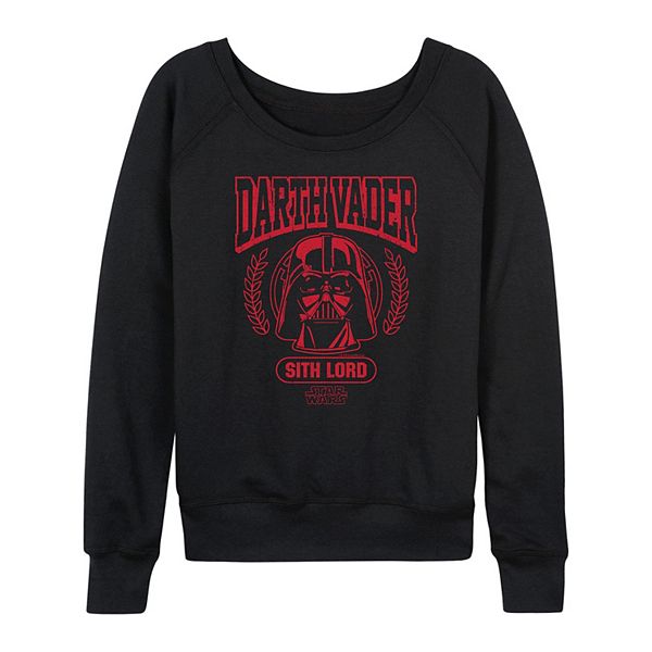 Women's Star Wars Darth Vader Collegiate French Terry Long Sleeve Tee Star Wars