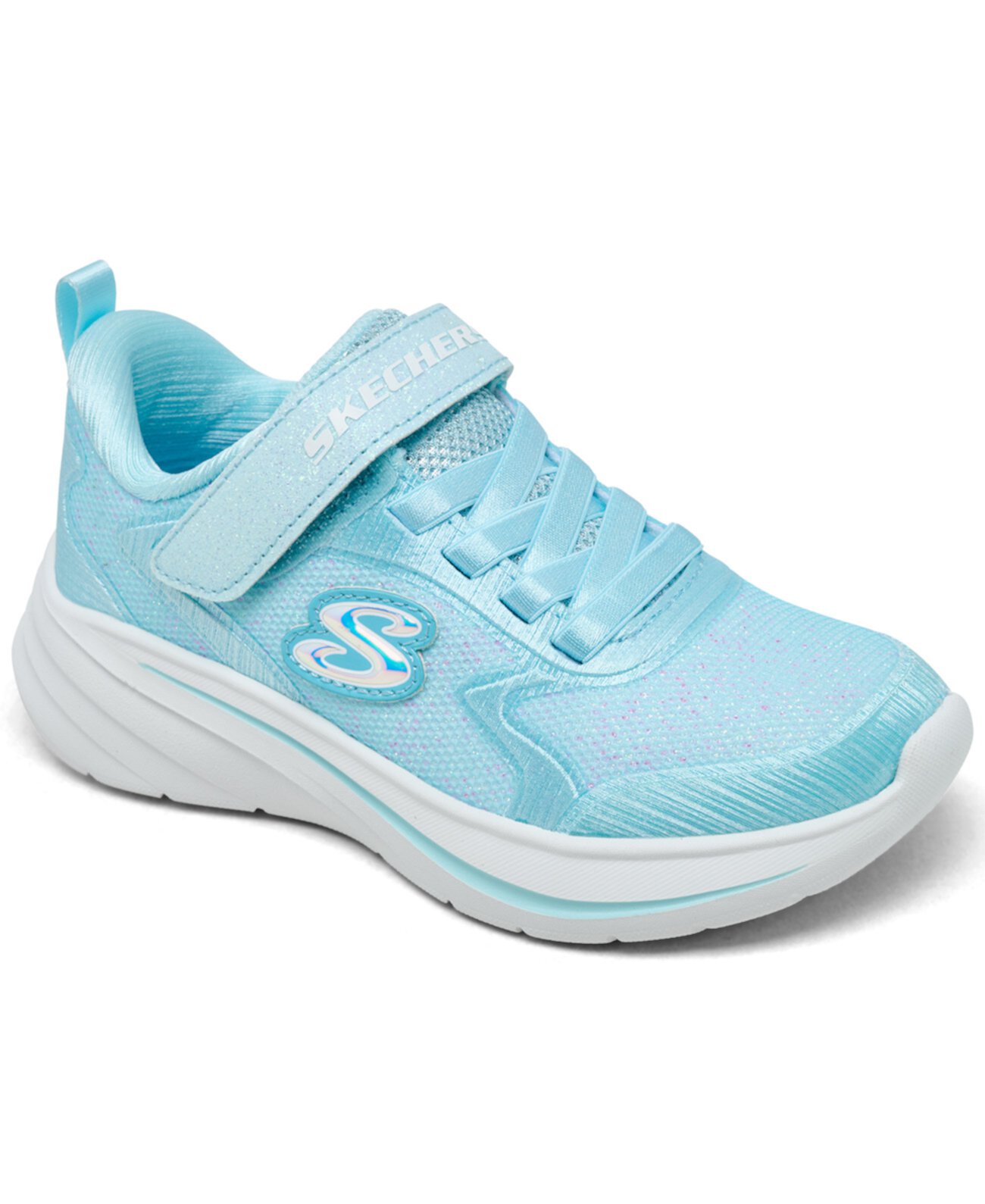 Little Girls' Wave 92 Fastening Strap Casual Sneakers from Finish Line Skechers