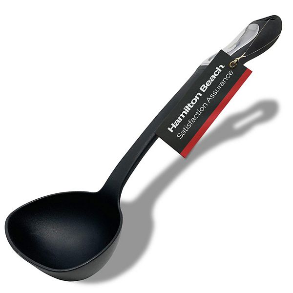 Hamilton Beach Plastic Ladle Spoon For Cooking , Non-slip Solid Long Nylon Soft Touch Handle 13 In Hamilton Beach