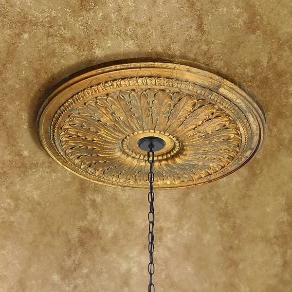 Afd Home Masterpiece Moldings 28 Inch Classic Petite Gilt Ceiling Medallion AFD Home