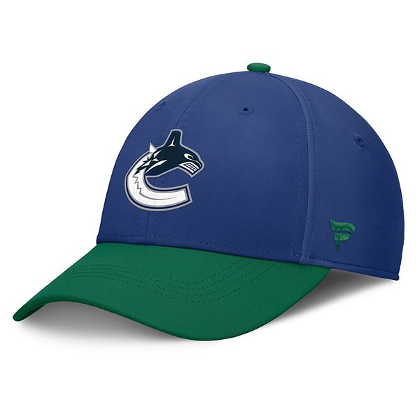 Men's Fanatics Blue/Green Vancouver Canucks Authentic Pro Rink Flex Hat Fanatics Brands - White Label