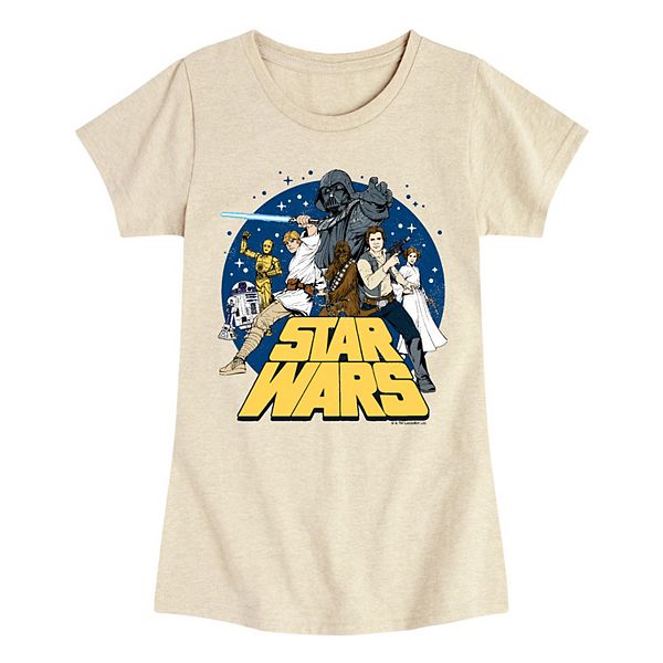 Girls 7-16 Star Wars Retro Group Tee Star Wars