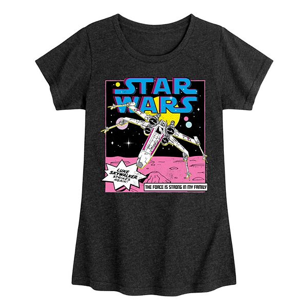 Girls 7-16 Star Wars Luke Skywalker Millennium Falcon Comic Tee Star Wars