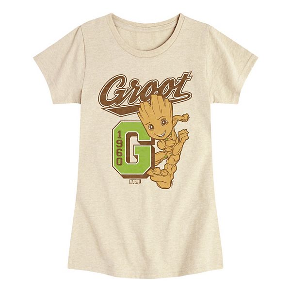 Girls 7-16 Marvel Guardians of the Galaxy Groot Collegiate Tee Marvel