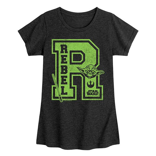 Girls 7-16 Star Wars Yoda Rebel Collegiate Tee Star Wars