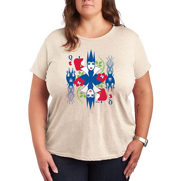 Disney's Snow White Evil Queen Plus Size Card Graphic Tee Disney