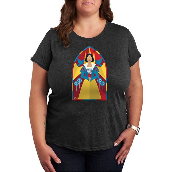 Disney's Snow White Plus Size Stained Glass Graphic Tee Disney