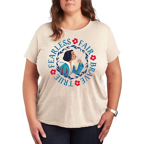 Disney's Snow White Plus Size Fearless Fair Brave Graphic Tee Disney