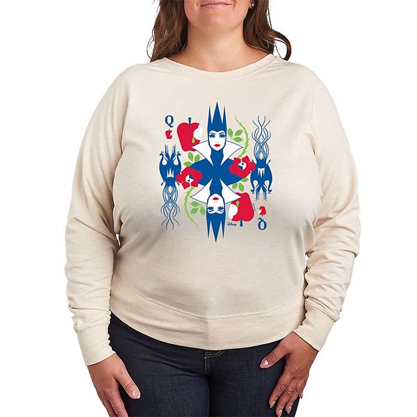 Disney's Snow White Evil Queen Plus Size Card French Terry Long Sleeve Tee Disney