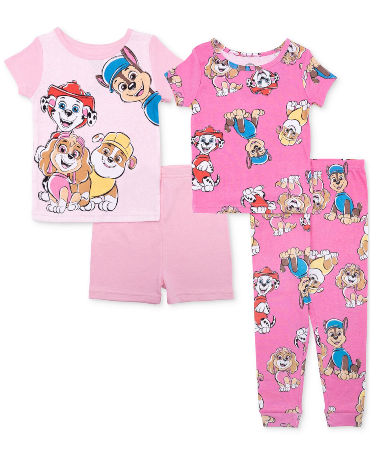 Toddler Girls Cotton Pajamas, 4 Piece Set Paw Patrol