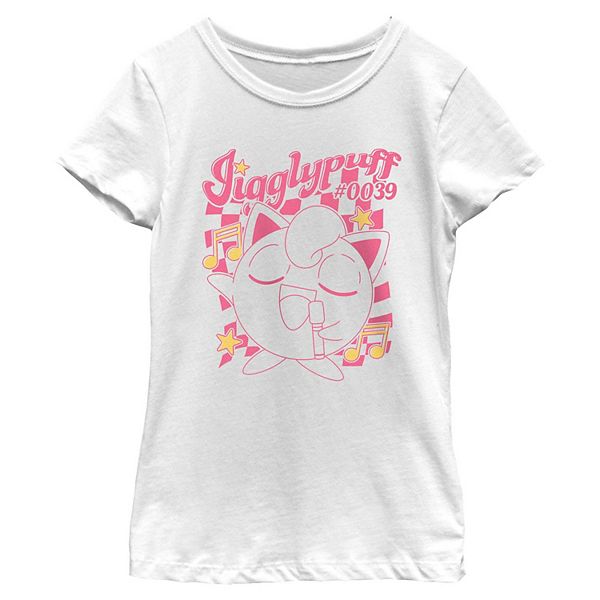 Girls 7-16 Pokemon Jigglypuff Singing Show Graphic Tee Licensed Character