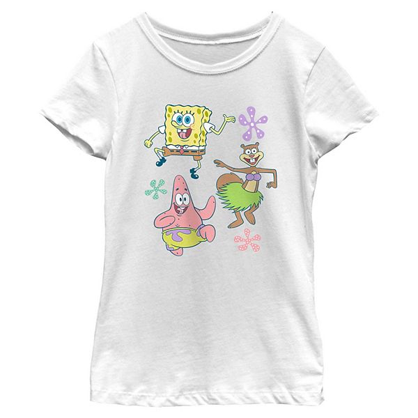 Girls 7-16 Nickelodeon SpongeBob SquarePants And Friends Dancing Graphic Tee Licensed Character