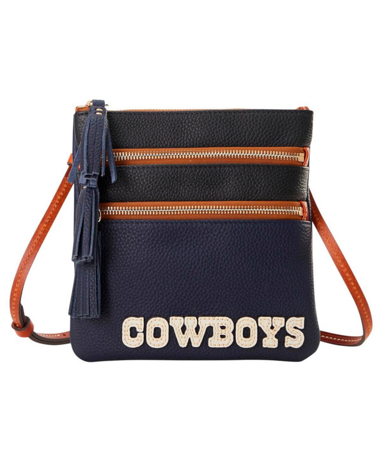 Dallas Cowboys Infield Triple Zip Crossbody Purse Dooney & Bourke