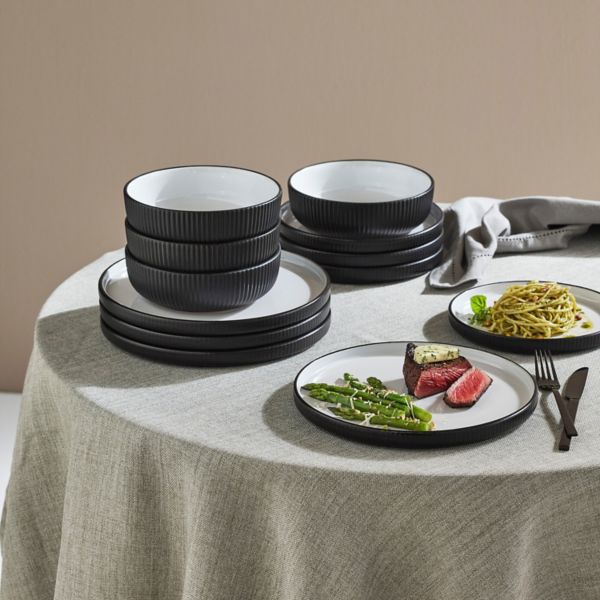 Christian Siriano New York® Laro 12-Piece Dinnerware Stoneware Set Christian Siriano