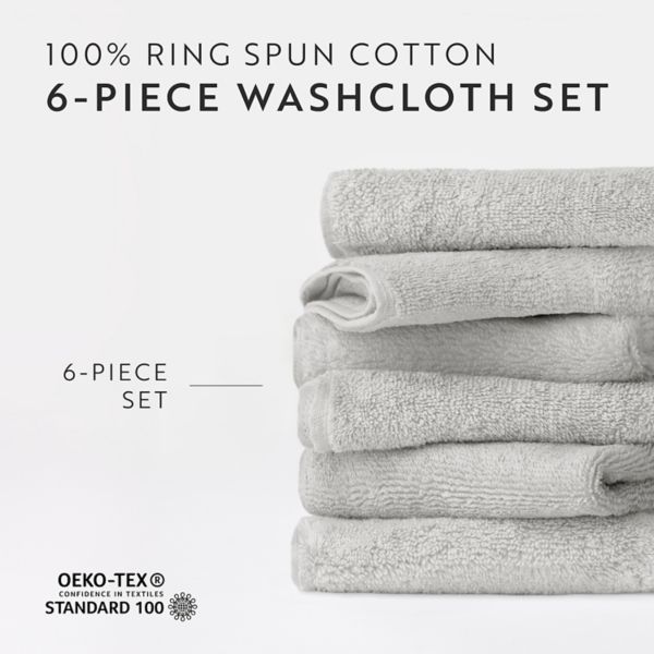 Home Collection 6-pc. Cotton Washcloth Set Home Collection