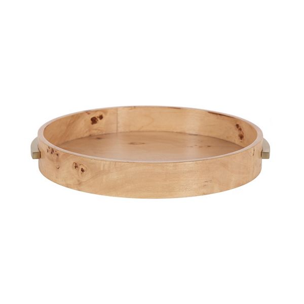 Burlock Round Tray with Handles Kate and Laurel Home