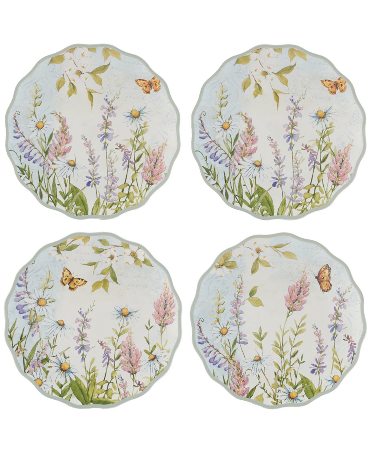 Easter Meadow Canape Plates, Set of 4 Certified International