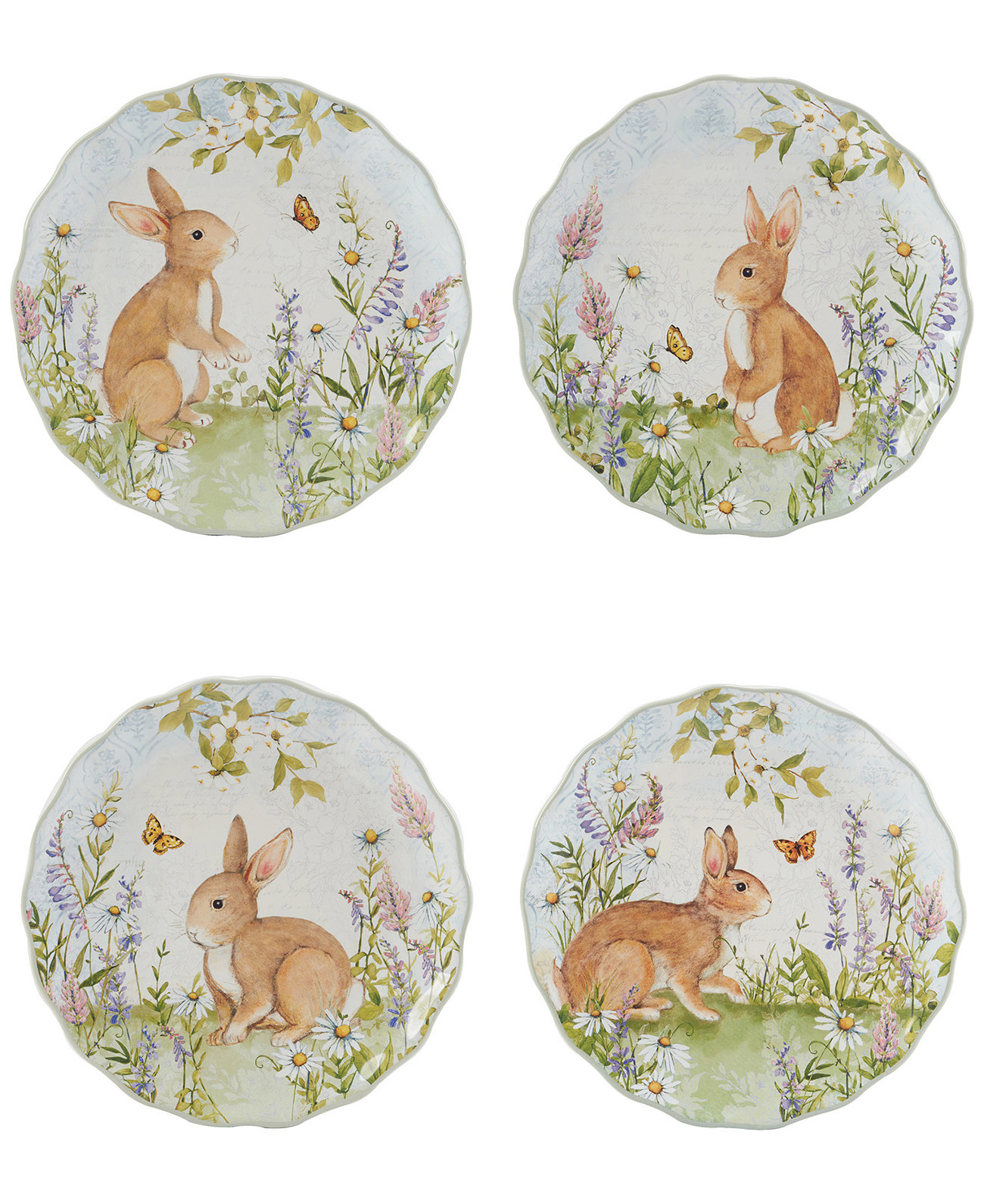 Easter Meadow Dessert/Salad Plates, Set of 4 Certified International