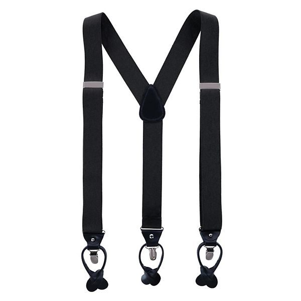 Ascentix Men's Classic Stretch 1 3/8 inch Convertible Suspenders Ascentix