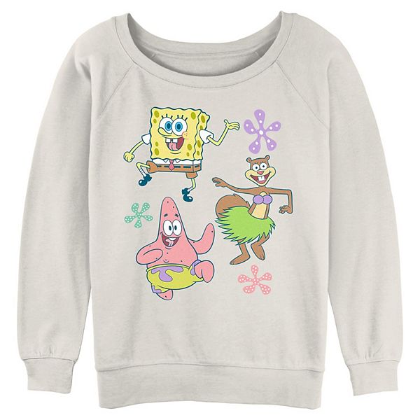 Juniors' Nickelodeon SpongeBob SquarePants And Friends Dancing Graphic Pullover Nickelodeon