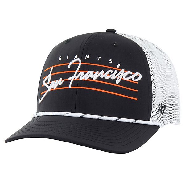 Men's '47 Black San Francisco Giants Downburst Trucker Adjustable Hat 47 Brand