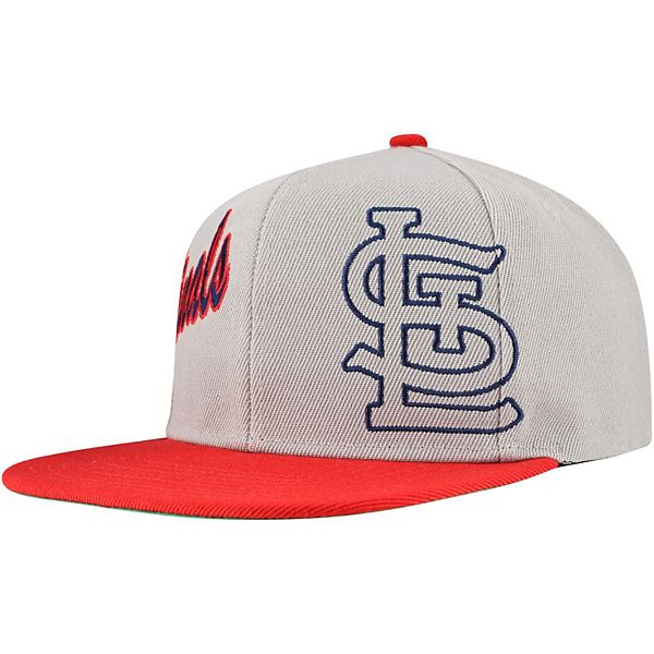 Men's Mitchell & Ness Gray St. Louis Cardinals Knock Out Panel Snapback Hat Mitchell & Ness