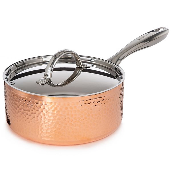 BergHOFF Vintage Hammered Tri-Ply Copper 8-in. 3-qt. Saucepan with Lid BergHOFF