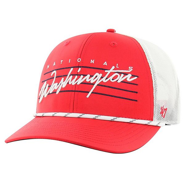 Men's '47 Red Washington Nationals Downburst Trucker Adjustable Hat 47 Brand