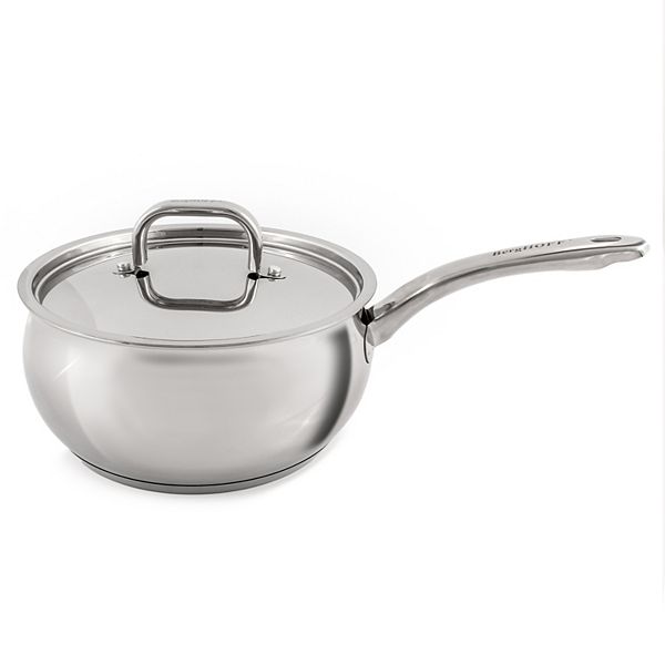 BergHOFF Belly Shape 18/10 Stainless Steel 8-in. 3.2-qt. Saucepan with Lid BergHOFF