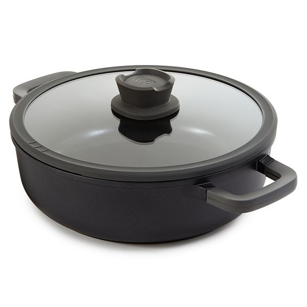 BergHOFF Leo Stone+ Nonstick Ceramic 2-Handle 11-in. 5-qt. Saute Pan with Lid BergHOFF