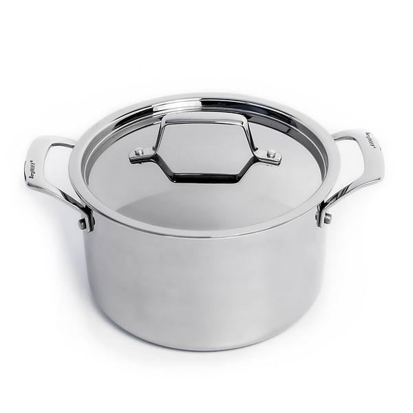 BergHOFF Professional Tri-Ply 18/10 Stainless Steel 8-in. 4-qt. Stockpot with Lid BergHOFF