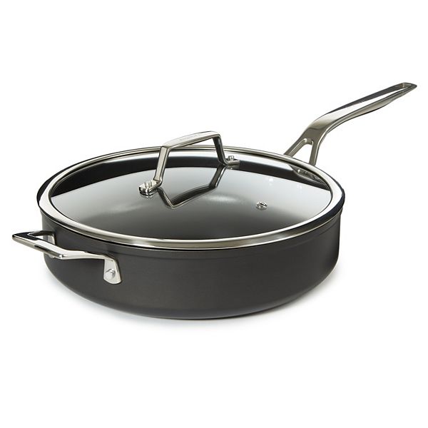 BergHOFF Essentials Nonstick Hard Anodized 11-in. 4.3-qt. Deep Skillet with Glass Lid BergHOFF