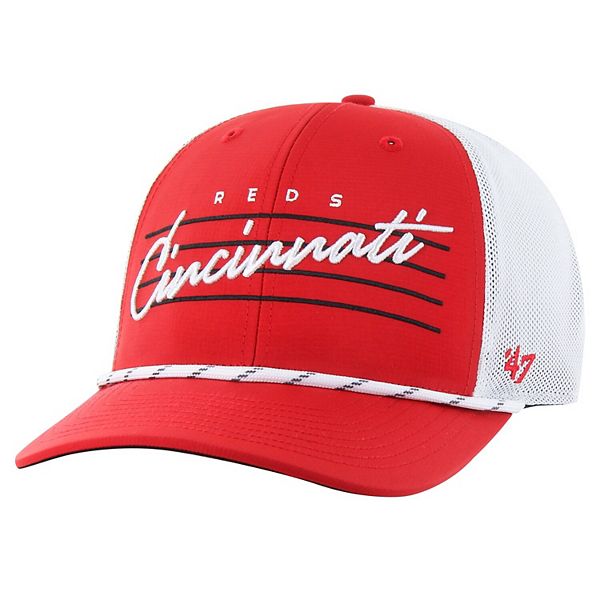 Men's '47 Red Cincinnati Reds Downburst Trucker Adjustable Hat 47 Brand