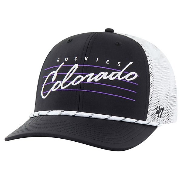 Men's '47 Black Colorado Rockies Downburst Trucker Adjustable Hat 47 Brand