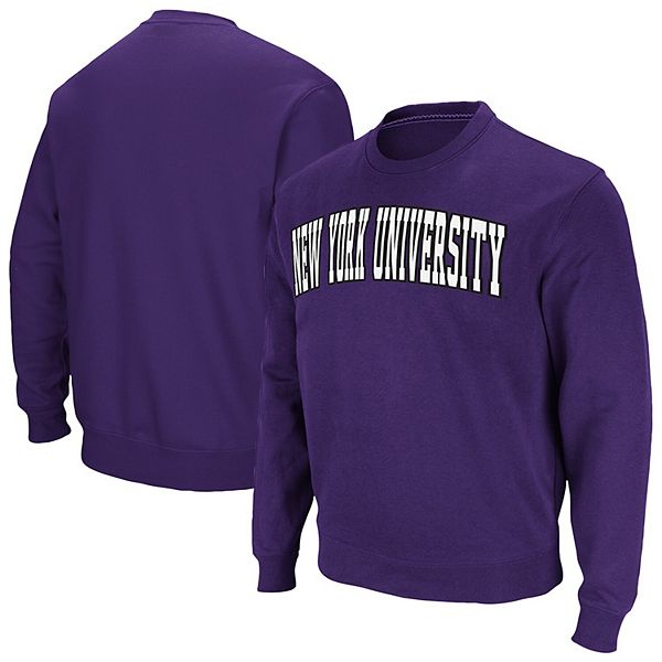 Men's Colosseum Purple NYU Violets Arch & Logo Pullover Sweatshirt Colosseum