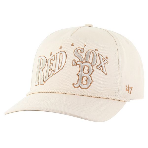 Men's '47 Cream Boston Red Sox Neutral Wave Rope Hitch Adjustbable Hat 47 Brand