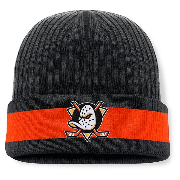 Men's Fanatics Black Anaheim Ducks Blueliner Cuffed Knit Hat Fanatics