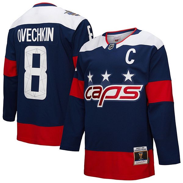 Men's Mitchell & Ness Alexander Ovechkin Navy Washington Capitals Power Play Jersey Mitchell & Ness