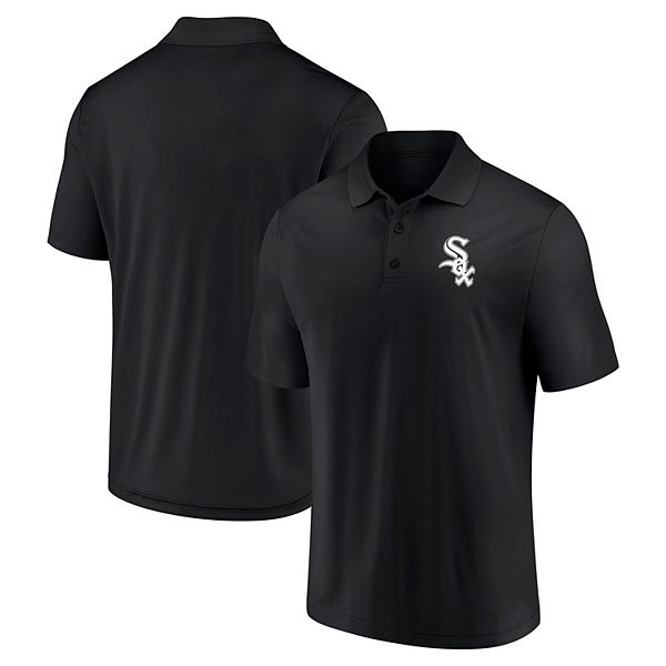 Мужское черное поло Fanatics с логотипом Chicago White Sox, из 100% полиэстера, с коротким рукавом Fanatics