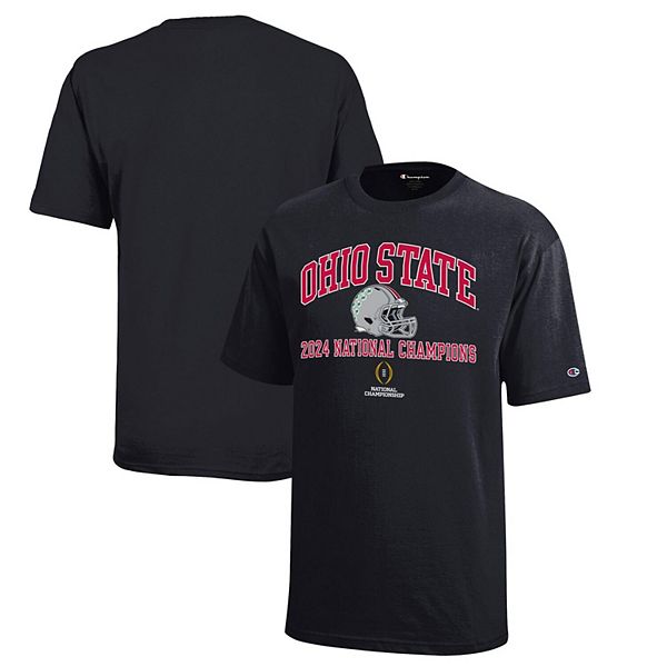 Youth Champion  Black Ohio State Buckeyes College Football Playoff 2024 National Champions T-Shirt Champion