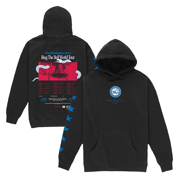 Men's Mitchell & Ness x Bleacher Report  Black Philadelphia 76ers World Tour Pullover Hoodie Mitchell & Ness