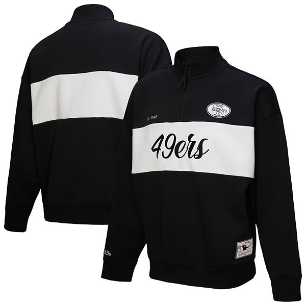 Women's Mitchell & Ness Black San Francisco 49ers Quarter-Zip Jacket Mitchell & Ness