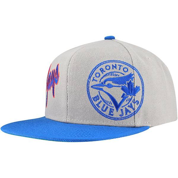 Men's Mitchell & Ness Gray Toronto Blue Jays Knock Out Panel Snapback Hat Mitchell & Ness