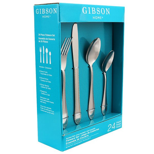 Gibson Home New Wilmington 24 Piece Flatware Set Gibson Home